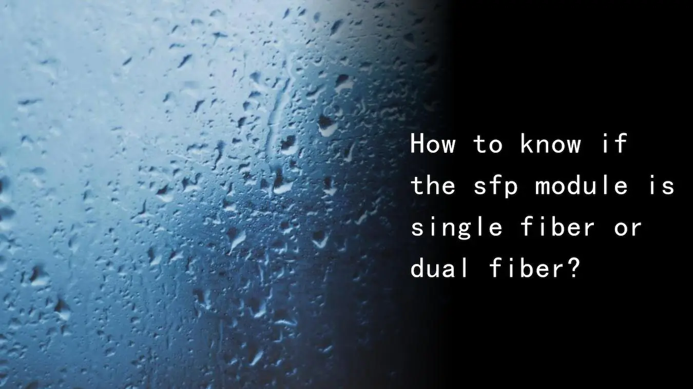 how to know if the sfp module is single fiber or dual fiber