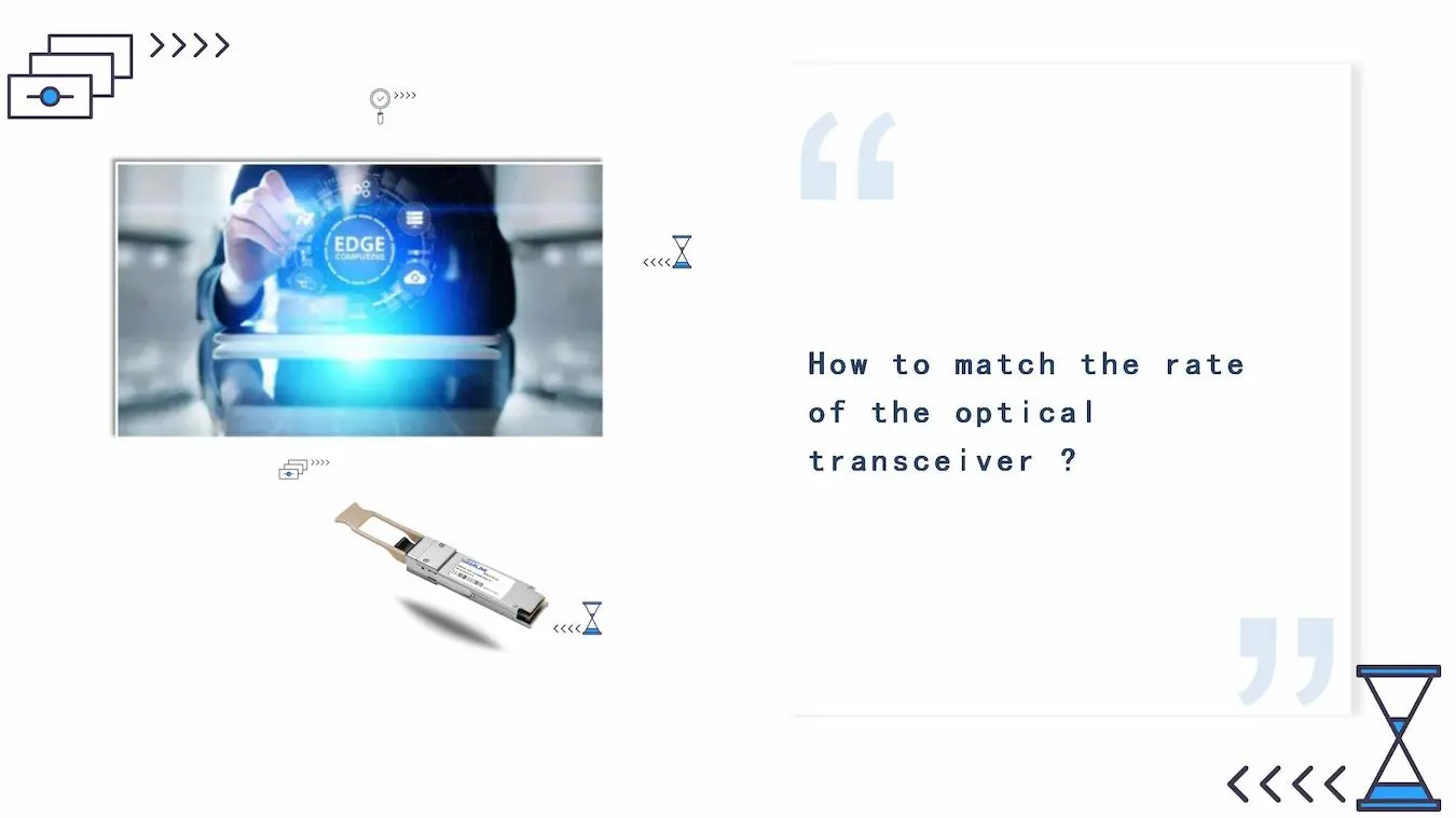 how to match the rate of the optical transceiver